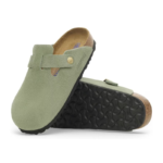 Birkenstock Boston Soft Footbed - Suede Green Tea - Image 4