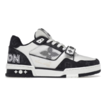 Louis Vuitton LV Trainer - Velcro Strap Monogram Denim Black White