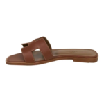 Hermes Sandal Flat Oran Gold Box Calfskin | Mightychic - Image 2