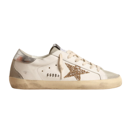 Golden Goose Super-Star - White Ice Gray Gold Glitter