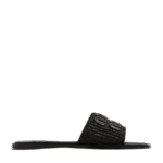 Miu Miu Logo Slipper Black
