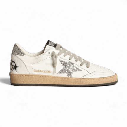 Golden Goose Wmns Ballstar ‘White Silver Glitter’