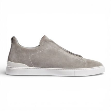 Zegna Suede Triple Stitch Grey
